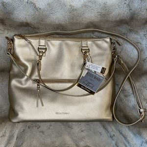 Gold Diaper Bag by Bella Tunno